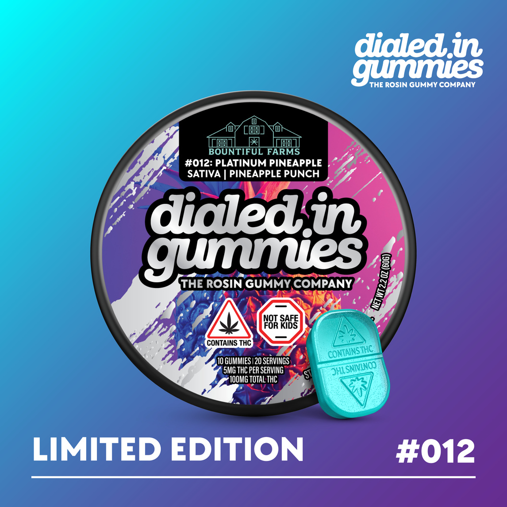Dialed In - Pineapple Punch x Platinum Pineapple Limited Edition Rosin Gummies (100mg 10pk)