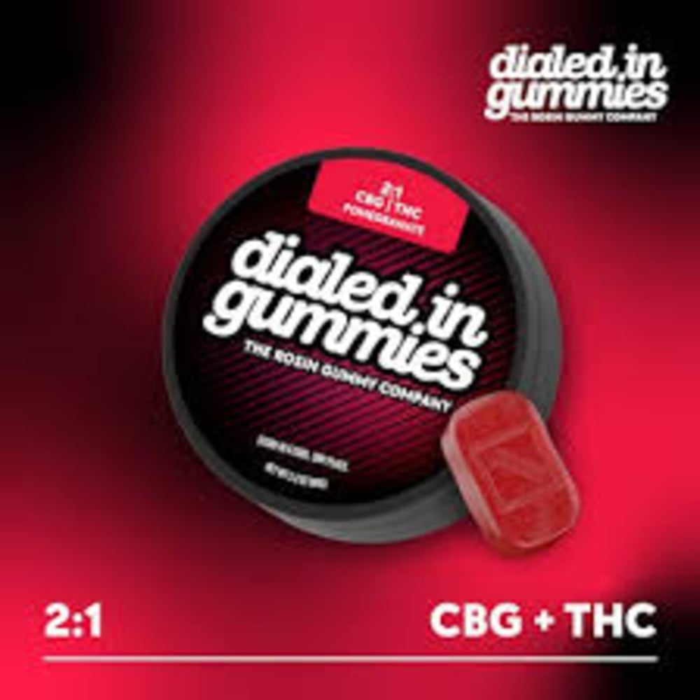 100mg - Pomegranate 2:1 - Rosin Gummies (10pk - 20 Servings)