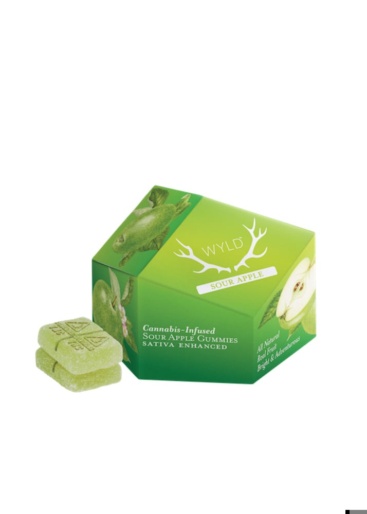 WYLD - Sour Apple Sativa Enhanced Gummies (100mg 10pk)