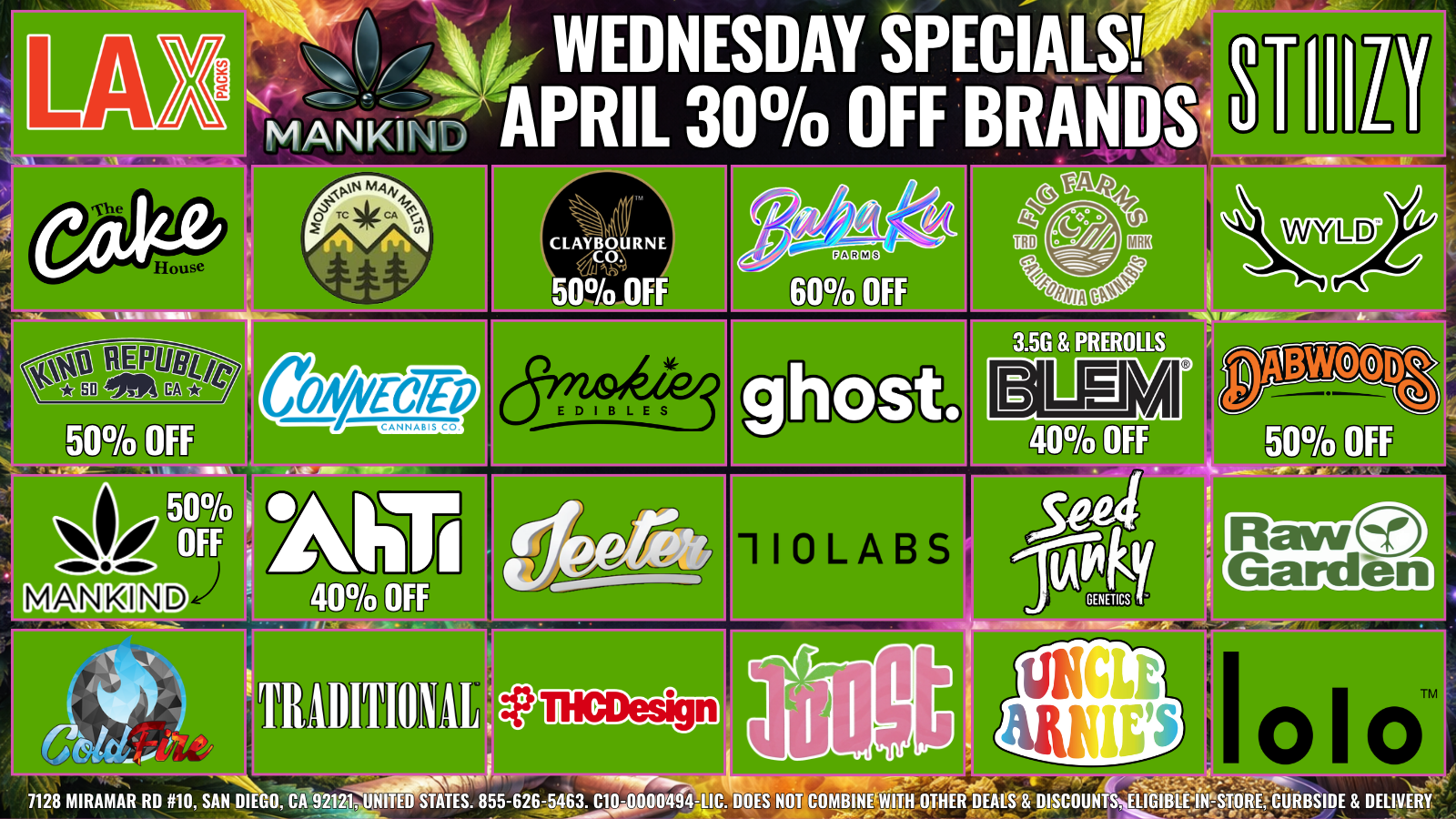 WEDNESDAY - 30% OFF SELECT BRANDS! special