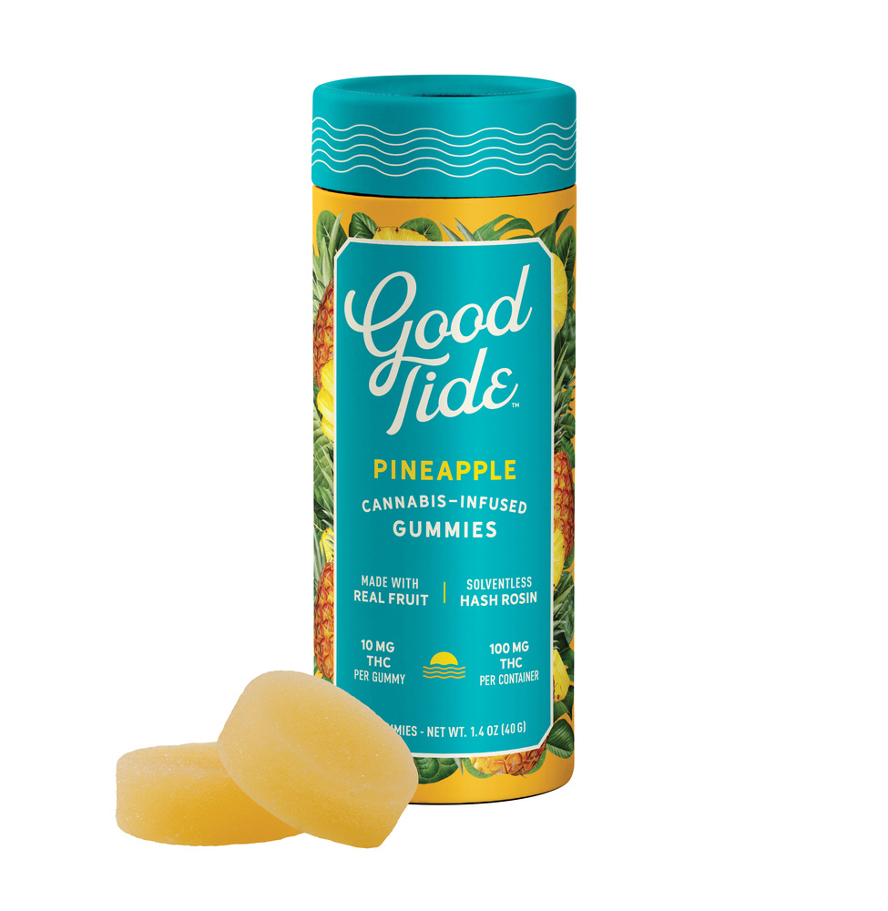 Pineapple Single-Strain Hash Rosin Gummies | Uplifting | 100mg