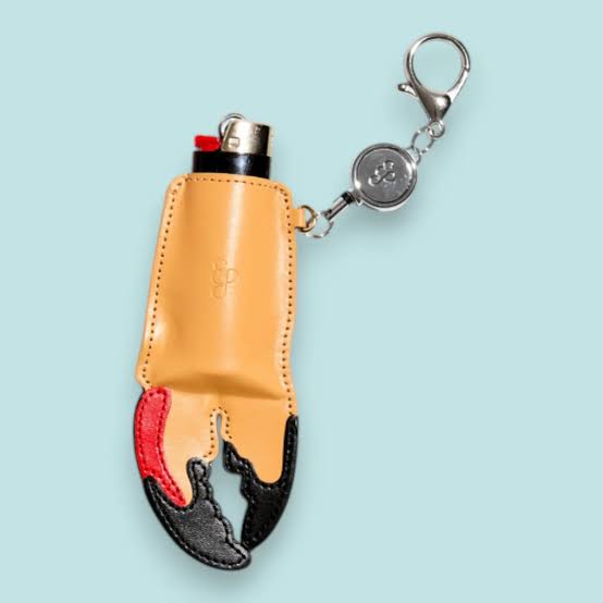 Edie Parker Crab Claw Lighter Cover Keychain