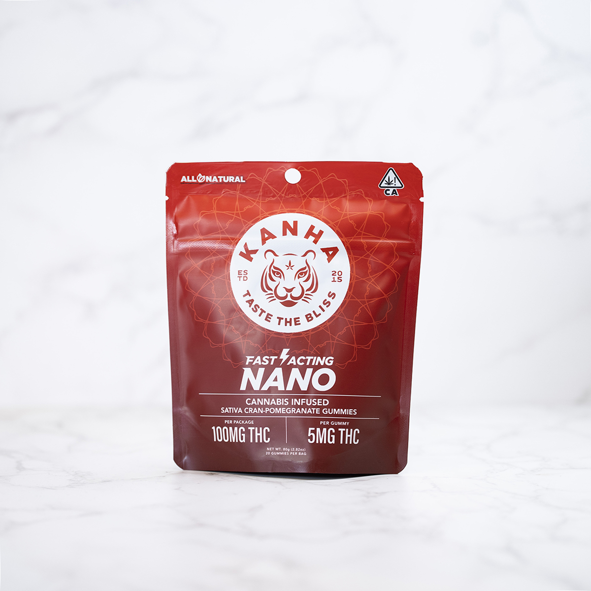 KANHA - CRAN-POMEGRANATE - NANO FAST ACTING GUMMIES - SATIVA - 100MG