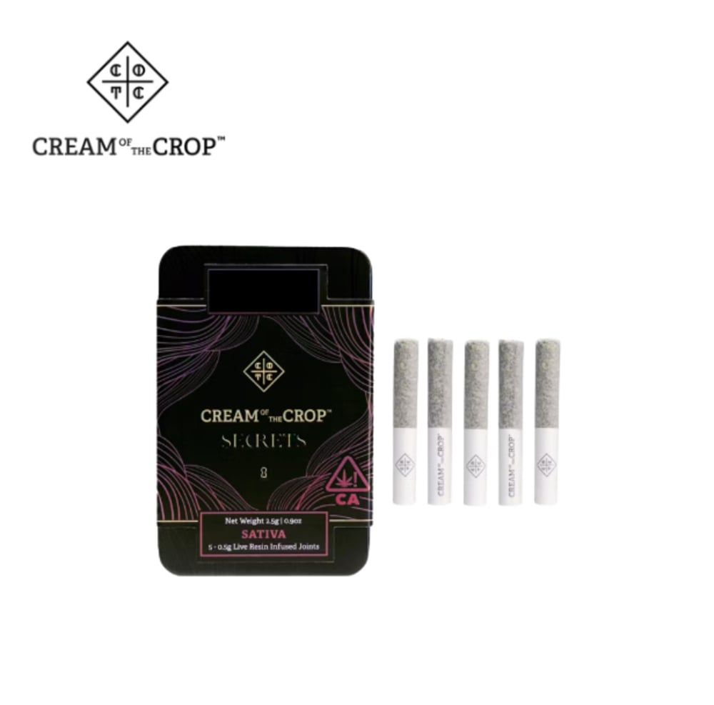 PEACH OZZ 2.5G 5 PACK INFUSED PREROLLS