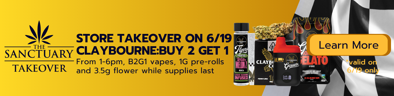 Claybourne Buy 2 Get 1 on 6/19 from 1-6pm