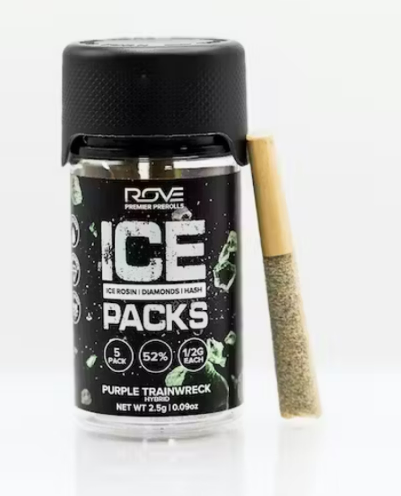 Purple Trainwreck- Infused Ice Packs (Rosin, Hash, and Diamonds) [5x 0.5g]
