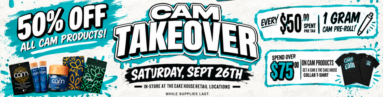 50% OFF ALL CAM ITEMS SATURDAY SEPTEMBER 26TH 2026 !
WHILE SUPPLIES LAST! EXCLUSIONS APPLY. CANNOT BE COMBINED WITH OTHER DEALS OR OFFERS. DISCOUNTS ARE APPLIED BEFORE TAX. 