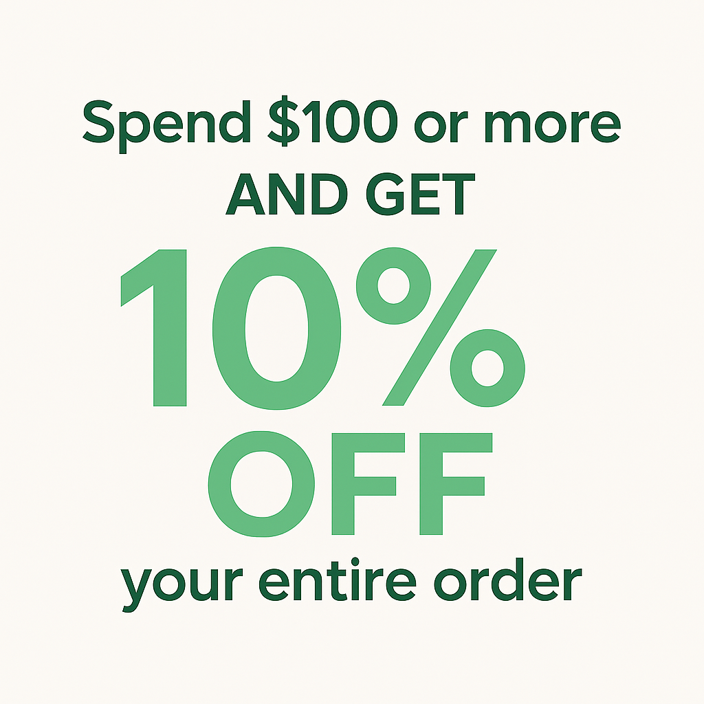 Spend $100 or more for 10% off! special photo