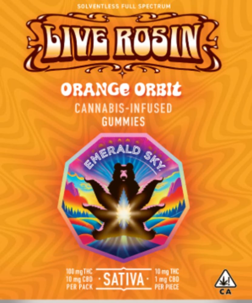 Live Rosin Orange Orbit | 10pk/10mg - 100mg | Sativa |