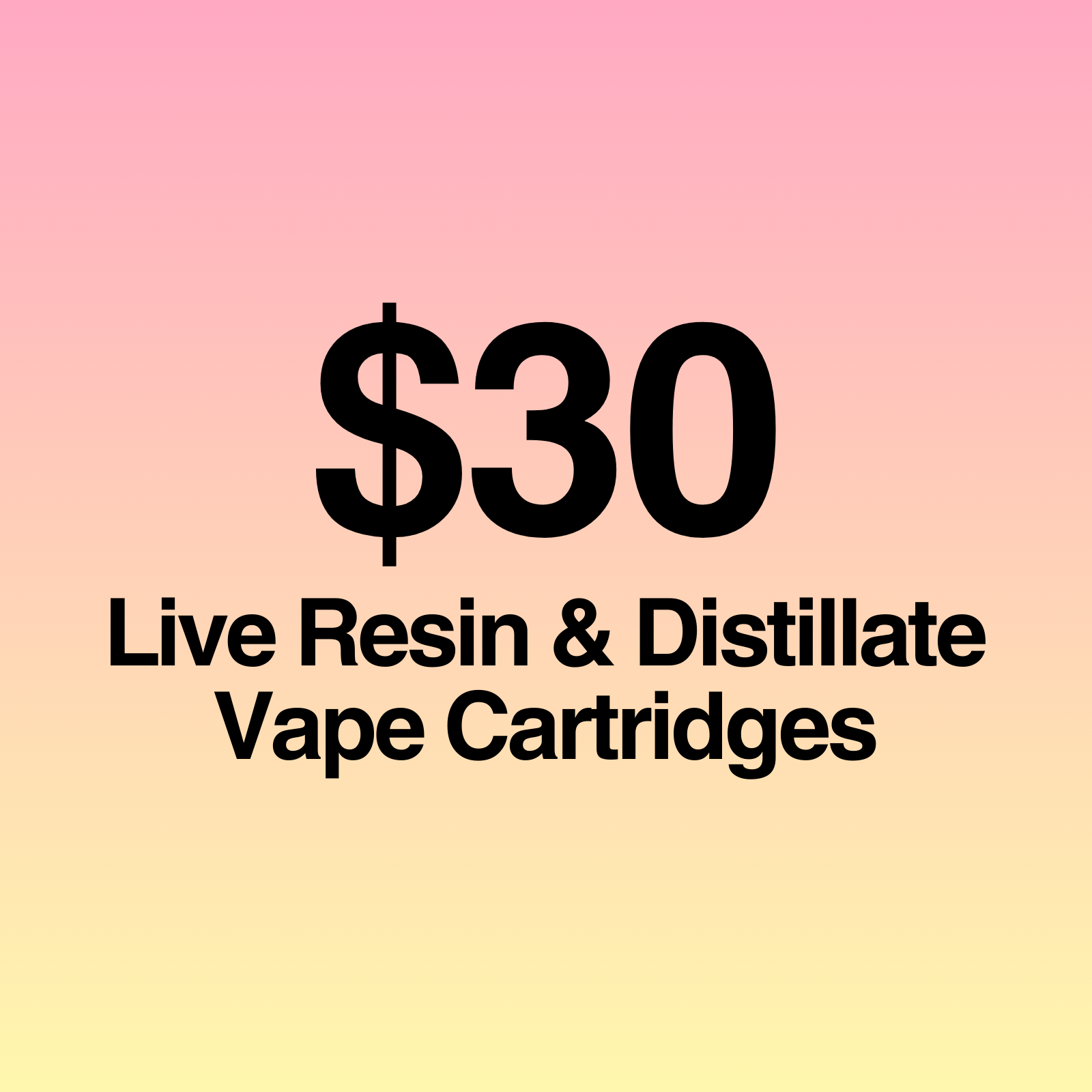 $30 Grow West Vape Cartridges special
