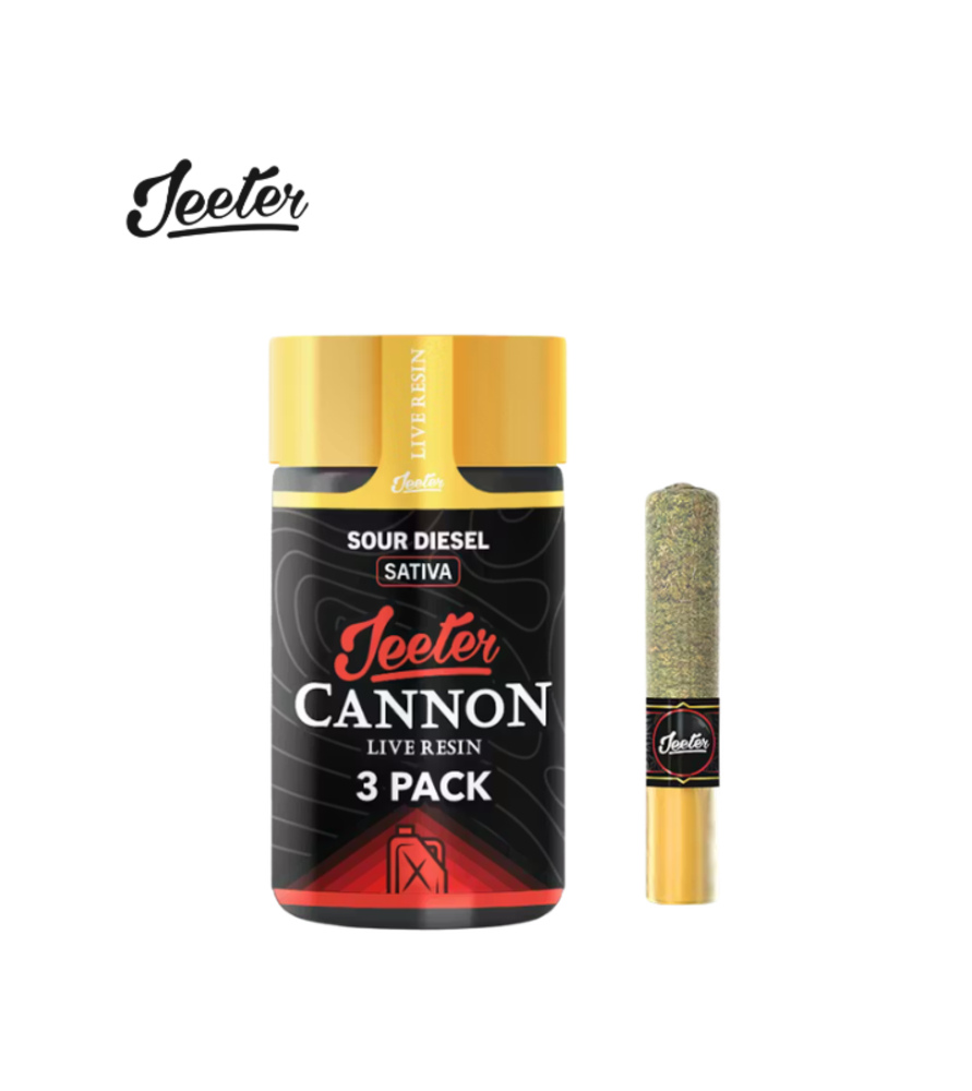 SOUR DIESEL 1.5G LIVE RESIN INFUSED CANNONS 3 PACK PREROLLS