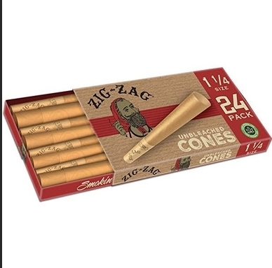 Unbleached Ultra Thin Mini Cones - 70mm [24pk]