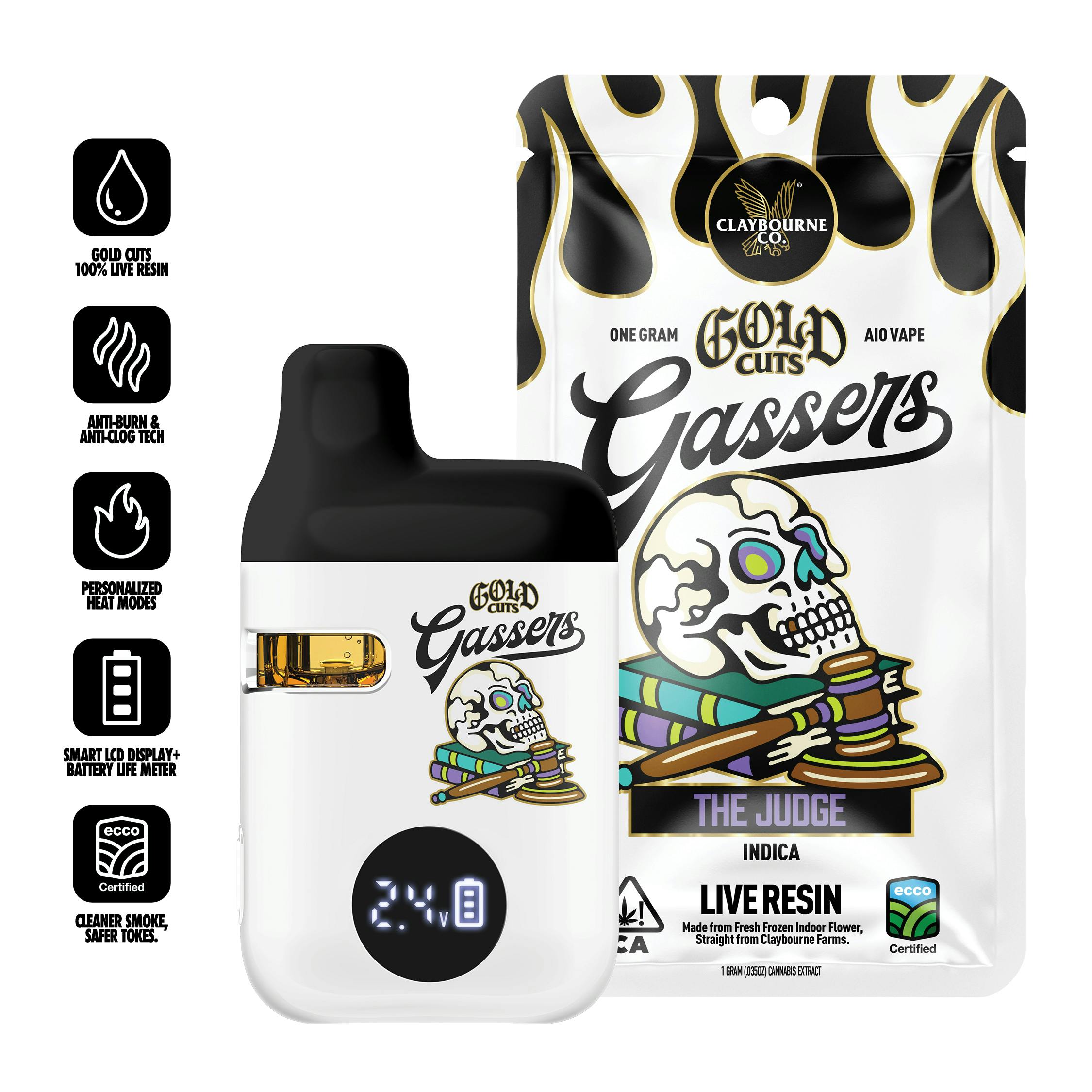 The Judge (1g) - Gassers All-In-One Gold Cuts Live Resin Vape