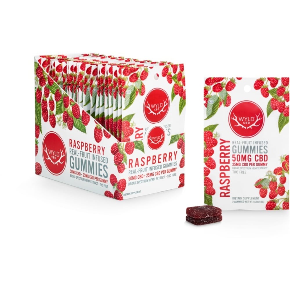 50mg Raspberry CBD Gummies (2-pack)