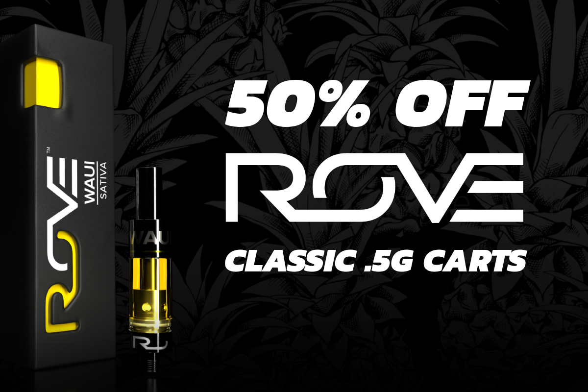 50% Off Rove .5g Black Box Carts special