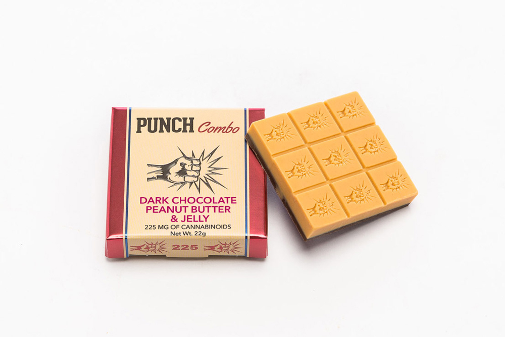 Dark Chocolate PB & J (90mg) Punch Edibles Punch Bar Combo Jane