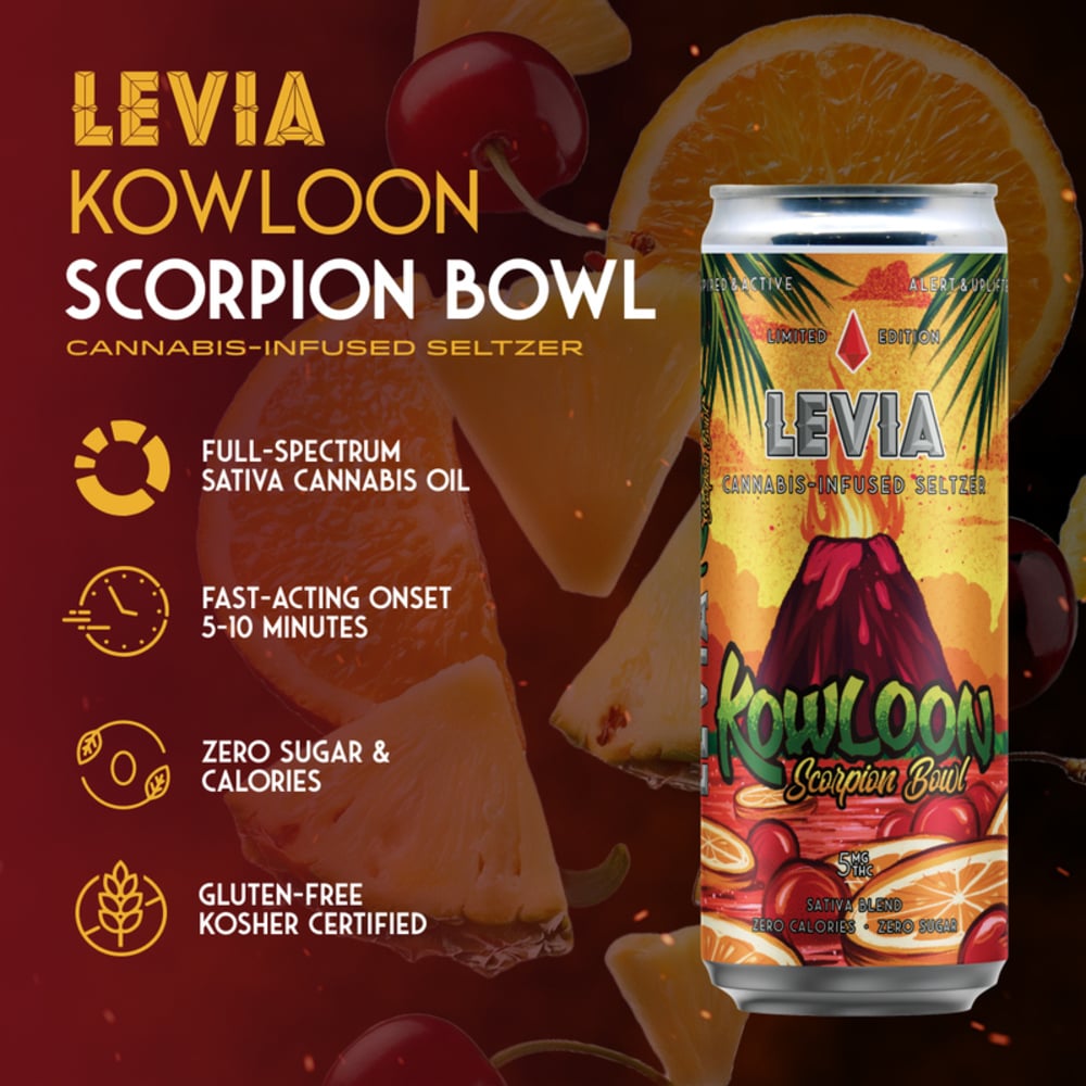 Levia - Kowloon Scorpion Bowl Sativa Seltzer (5mg)