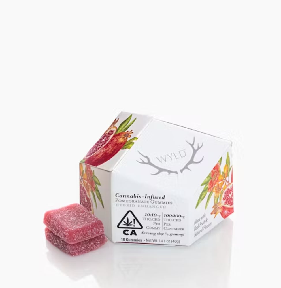 Pomegranate 1:1 CBD + Hybrid Enhanced Gummies | 100mg:100mg