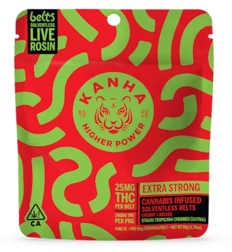 Cherry Limeade Live Rosin Belts - Sativa [4pk] (100mg)