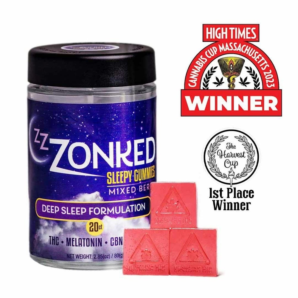 Shop 1:1:1 Zzzonked Sleepy Mixed Berry Gummies [20pk] (CBD:CBN:THC