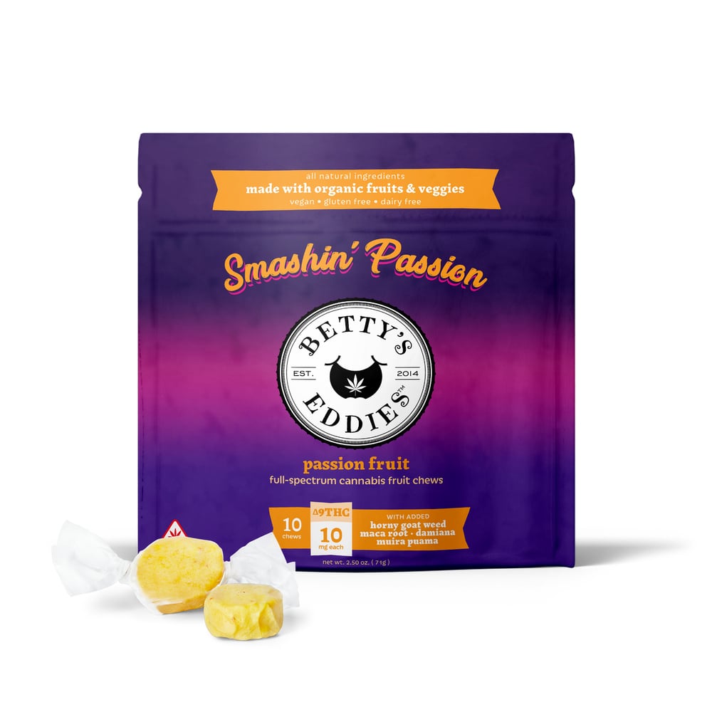 Smashin’ Passion Passion fruit [10pk] (100mg THC) Aphrodisiac Fruit Chews