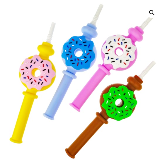 Silicone Donut Nectar Straw $12