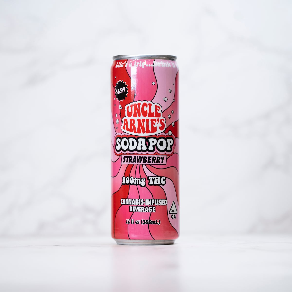 UNCLE ARNIE'S - STRAWBERRY - SODA - (12 FL OZ) - [100MG]