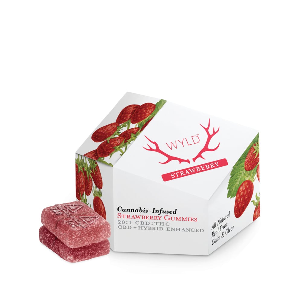 WYLD - Strawberry Hybrid Enhanced Gummies (10mg THC 200mg CBD 10pk)