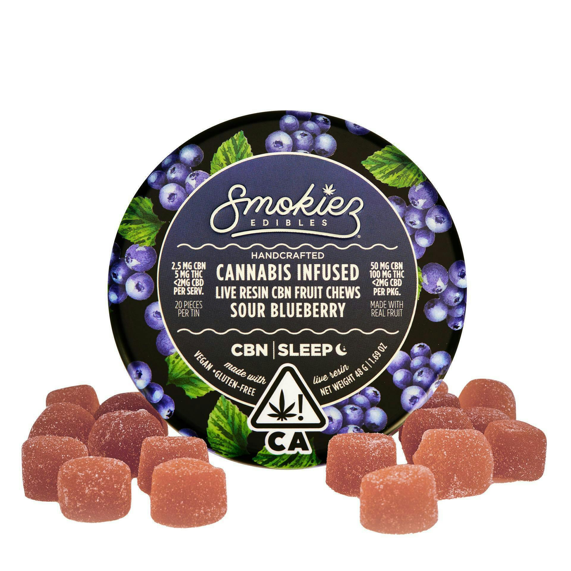 1:2 CBN Sour Blueberry [20pk] (100mg THC/50mg CBN)