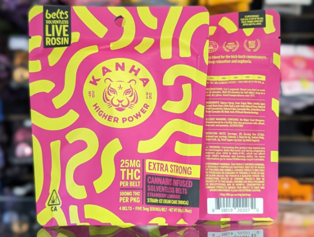 Strawberry Lemonade Live Rosin Belts - Indica [4pk] (100mg)