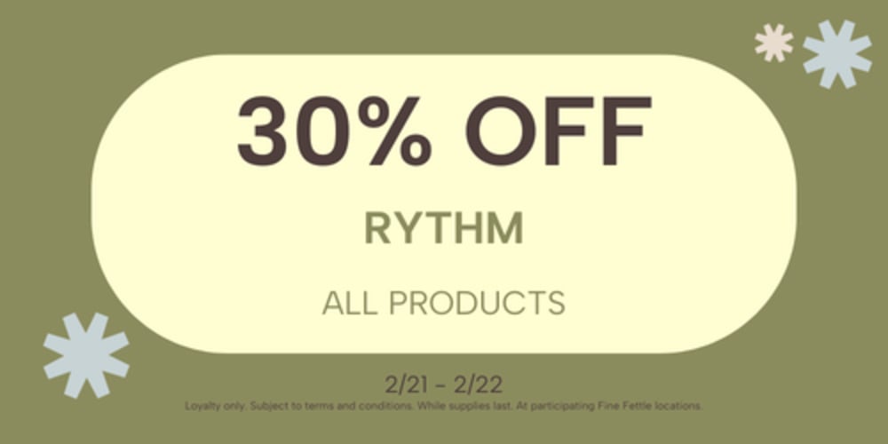 Rythm Products | 30% off special