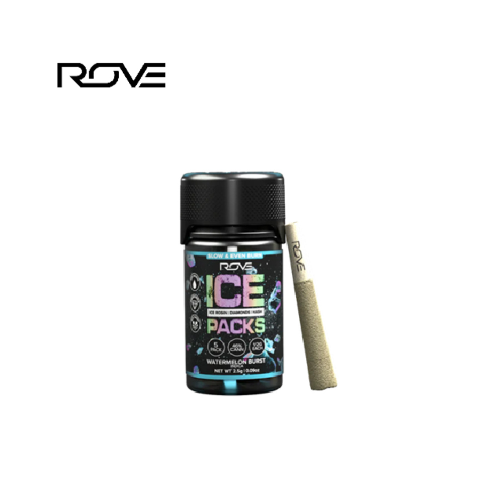 WATERMELON BURST 2.5G 5 PACK ROSIN INFUSED PREROLLS