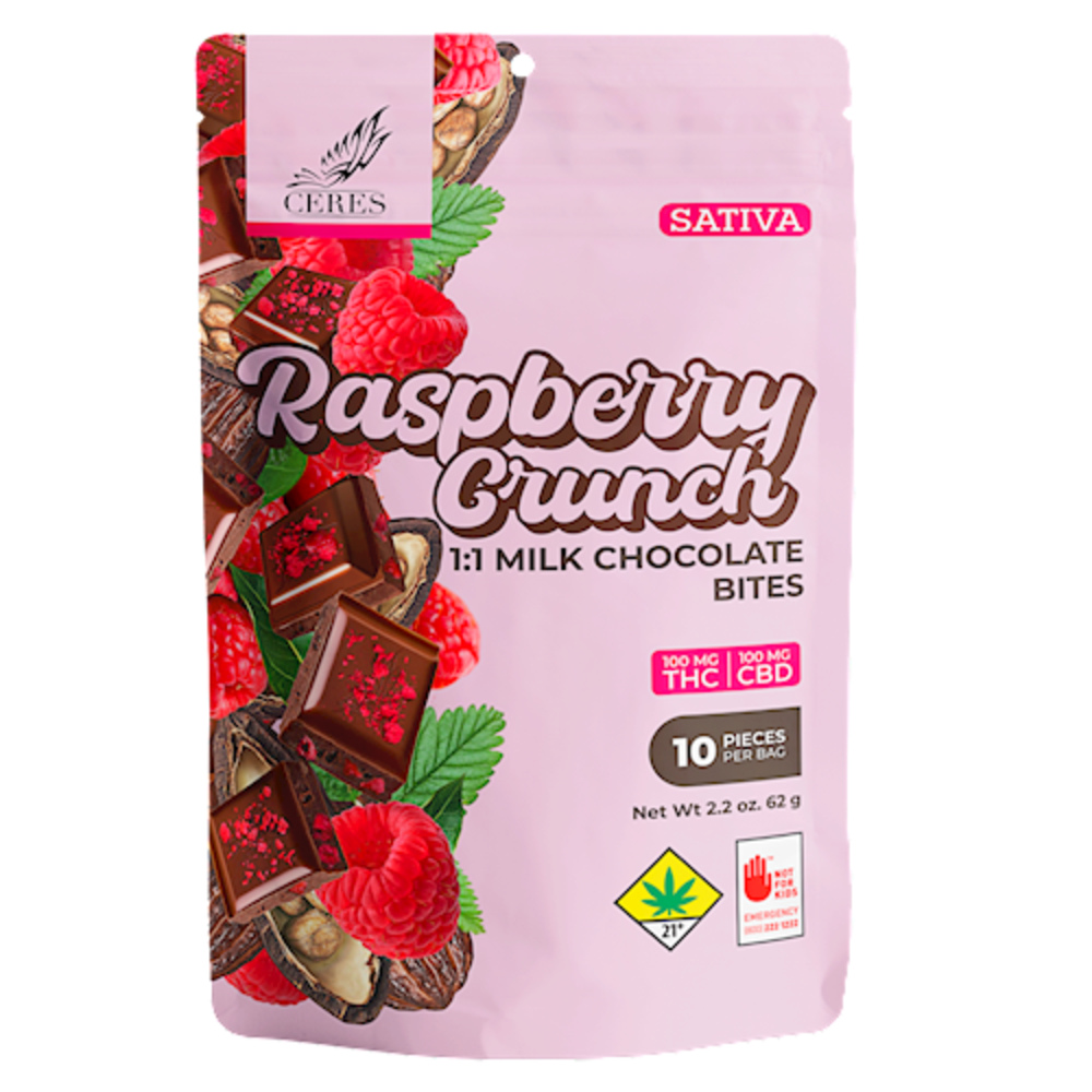 1:1 Raspberry Crunch - Sativa [10pk] (100mg CBD/100mg THC)