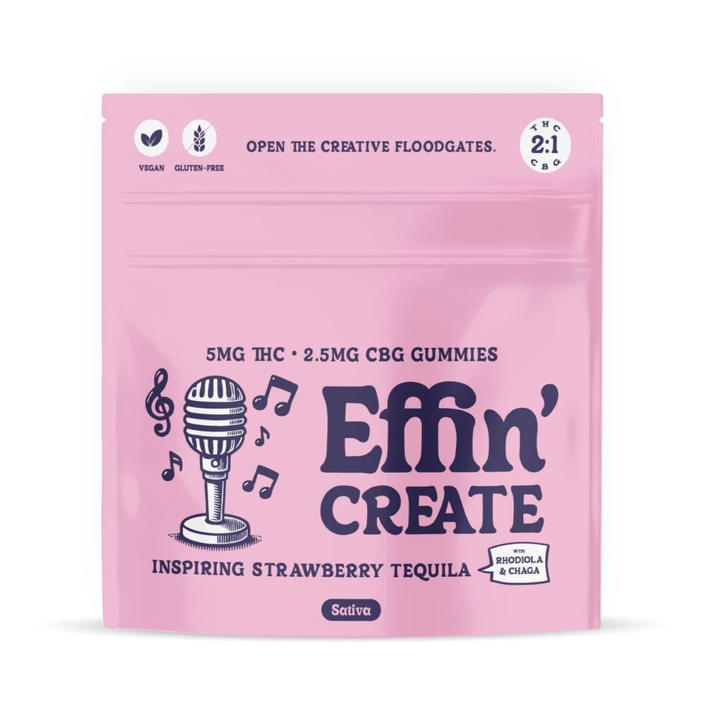 Effin' - Create Inspiring Strawberry Tequila Hybrid 2:1 Soft Chews (100mg 20pk) product photo