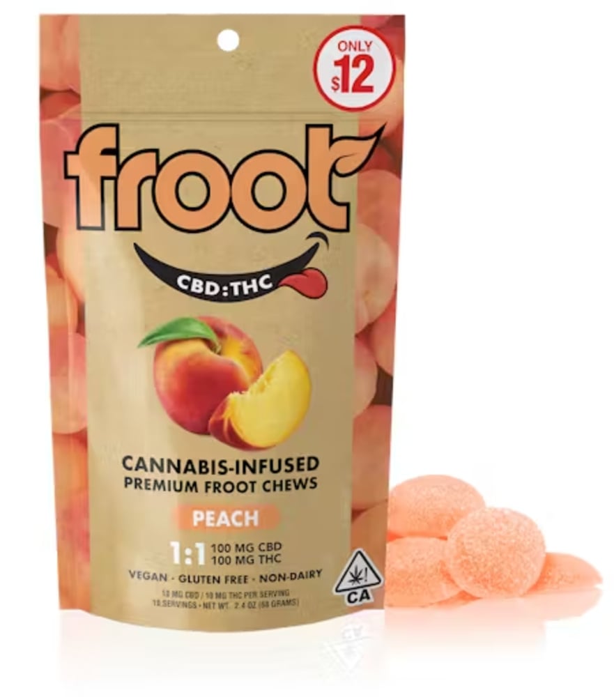 1:1 Peach [10pk] (100mg CBD/100mg THC)