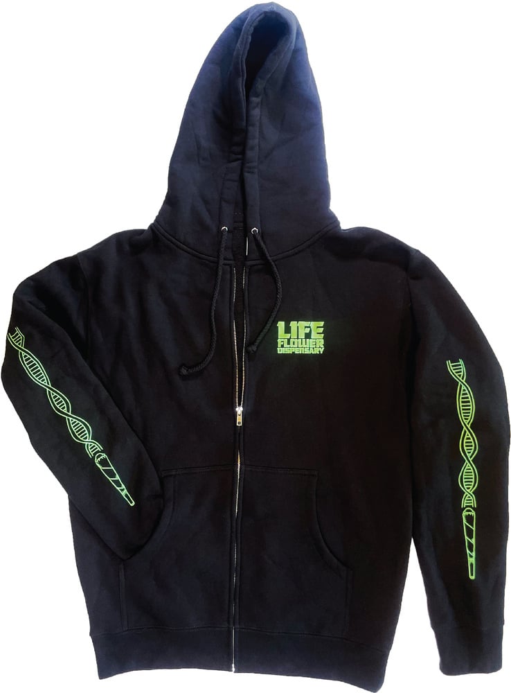 Logo Zip Up - Black/Green