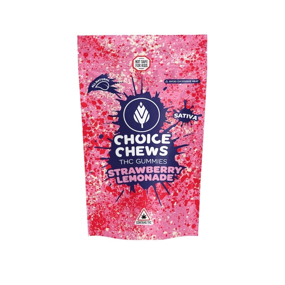 Choice Chews - Strawberry Lemonade Sativa MED Gummies (120mg 20pk) Choice Chews - Strawberry Lemonade Sativa MED Gummies (120mg 20pk)