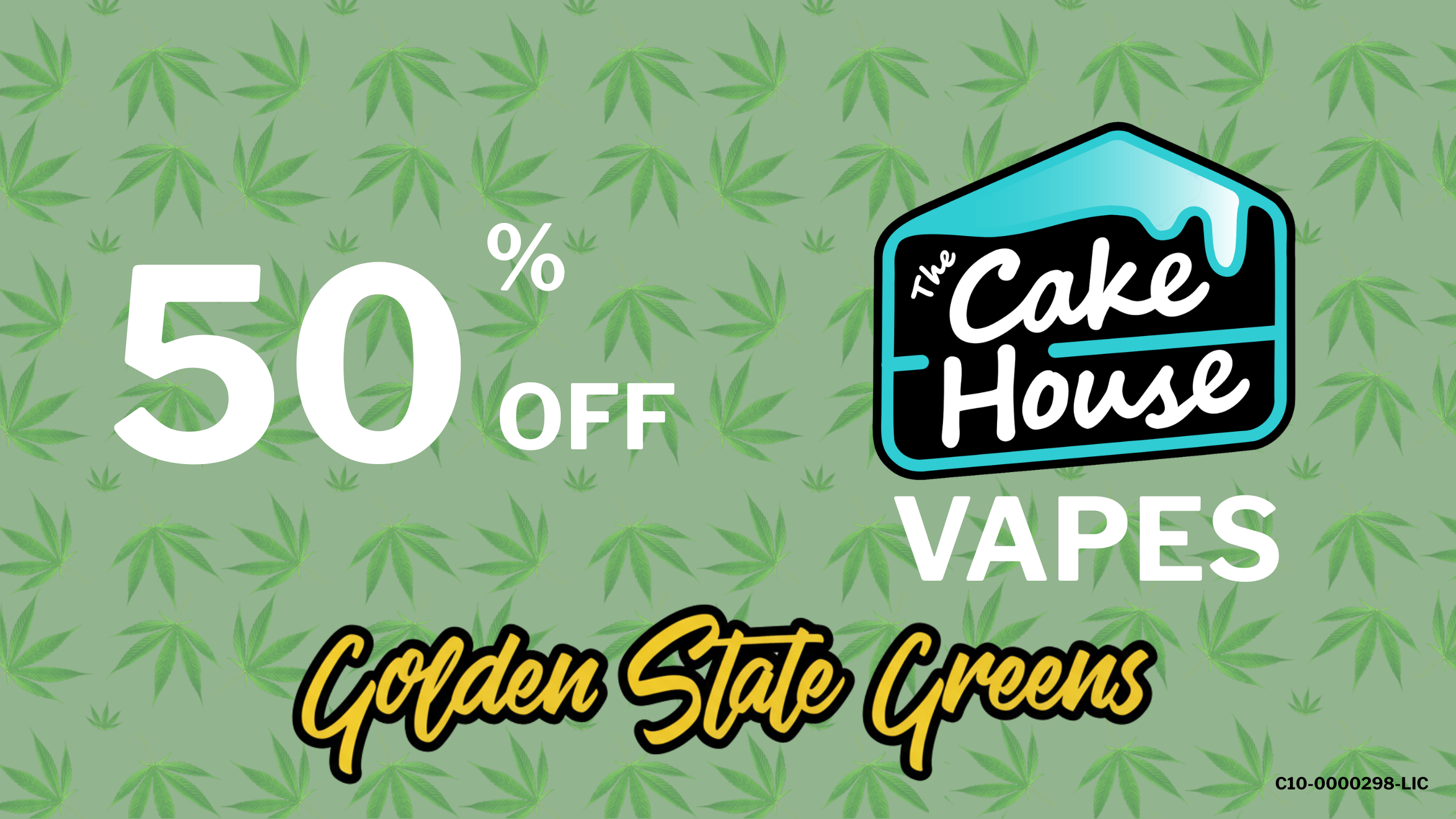 CAKE HOUSE - 50% OFF VAPES! special