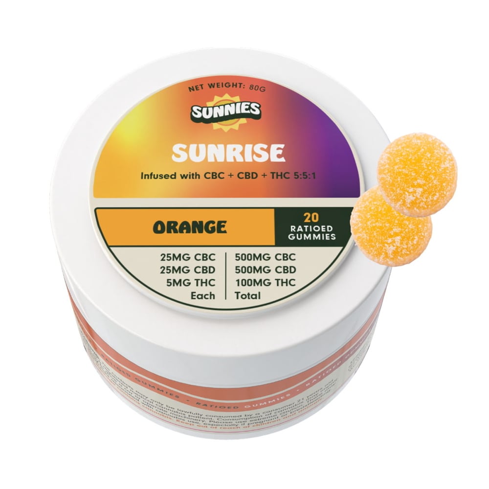 5:5:1 Sunrise - Orange [20pk] (500mg CBC/500mg CBD/100mg THC)