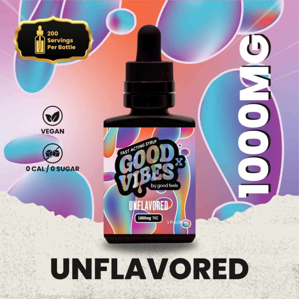 Good Vibes X - Fast-Acting Unflavored Tincture Syrup (1000mg)