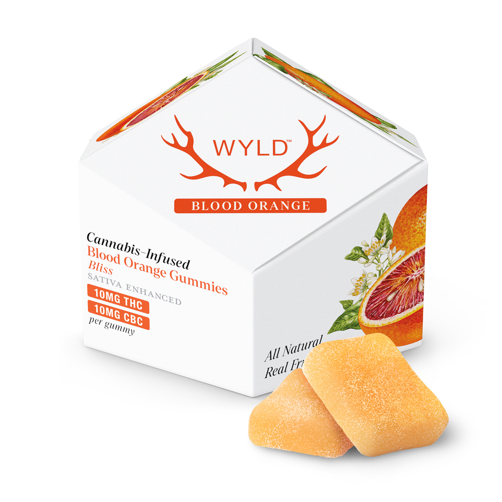 WYLD Blood Orange 1:1 CBC + Sativa Enhanced Gummies | 100mg THC:100mg CBC