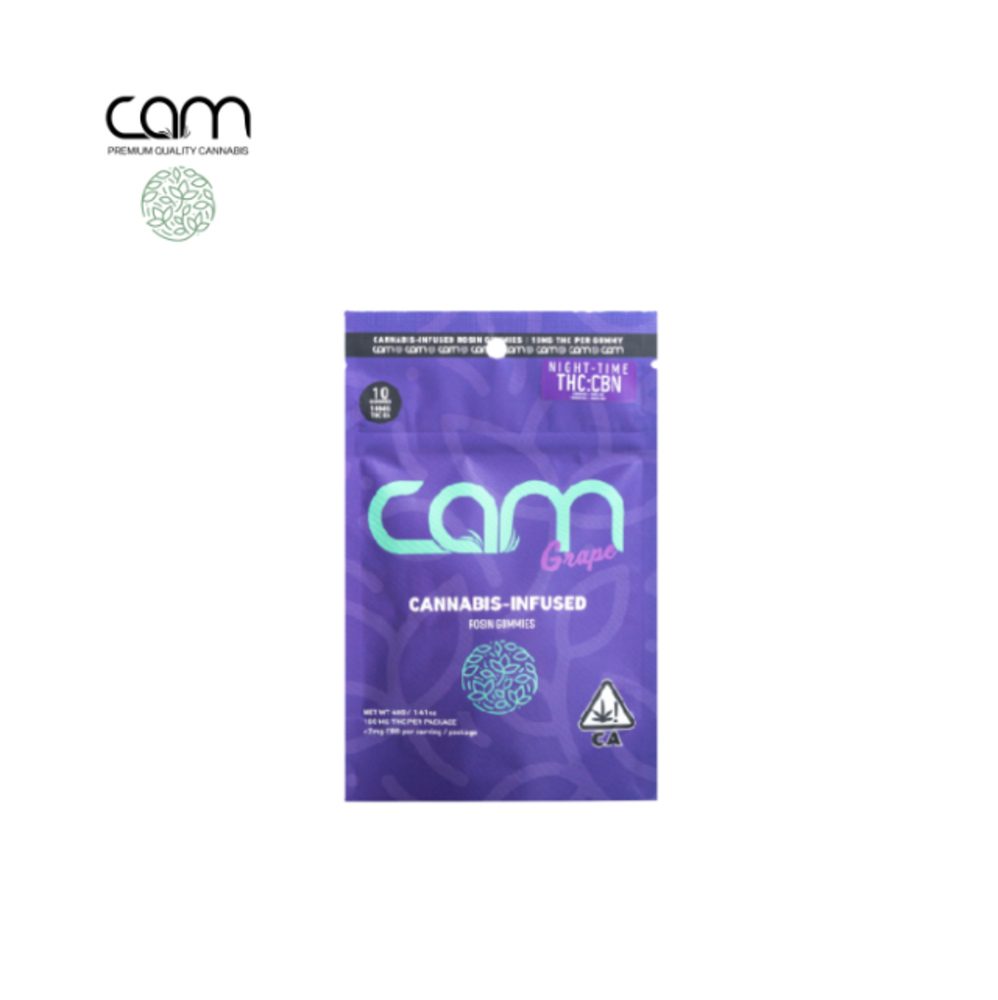 Grape 1:1 Thc:Cbn 100mg Rosin Infused 10 Pack Gummies