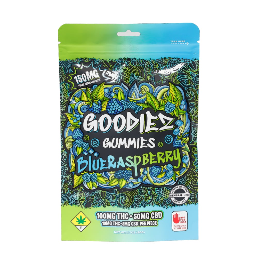 Blue Raspberry 2:1 [10pk] (100mg THC/50mg CBN)