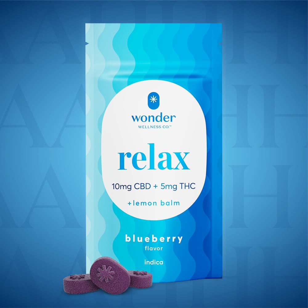 *Wonder | Relax 2:1 Blueberry Gummies [20pk] (200mg CBD/100mg THC)