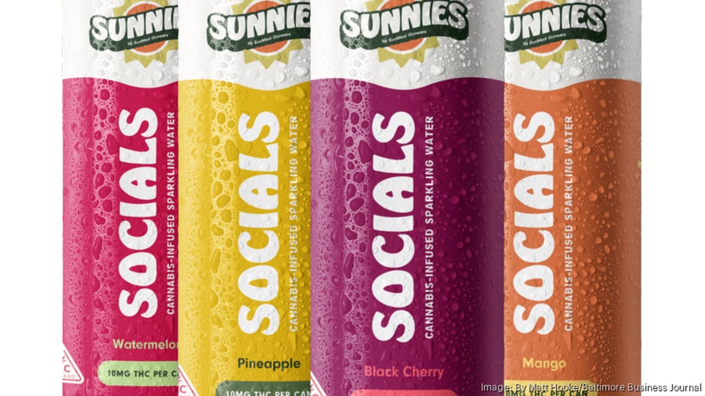 Socials - Peach Sparkling Water - 10mg THC - 12oz Can