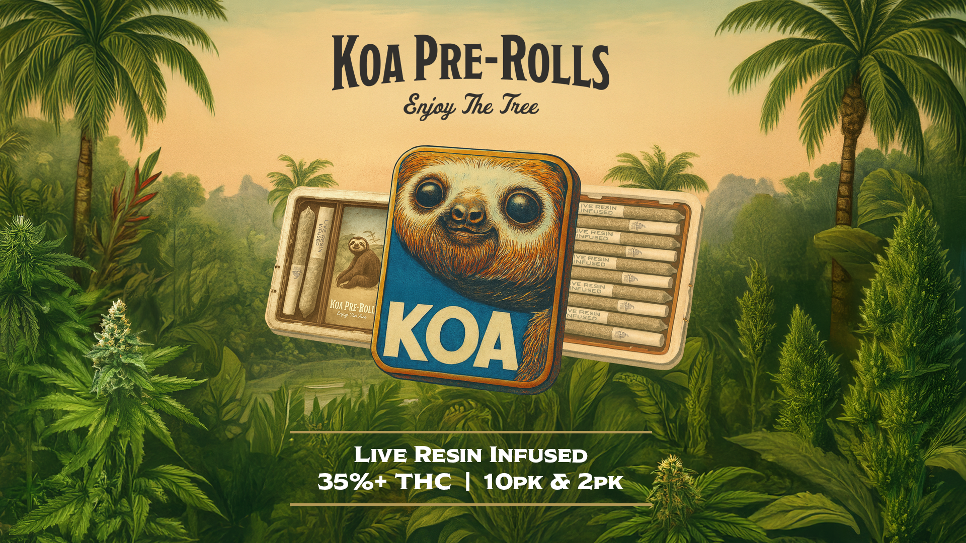 Sloth Sunday- 20% Off KOA Infused special