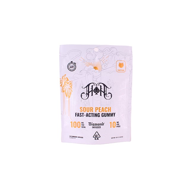 Sour Peach | Sativa - Fast-Acting Gummies - 100mg THC Sour Peach | Sativa - Fast-Acting Gummies - 100mg THC