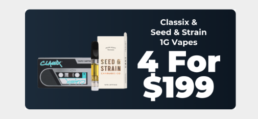 Buy 4 Seed & Strain 1.0g Vapes for $199 special