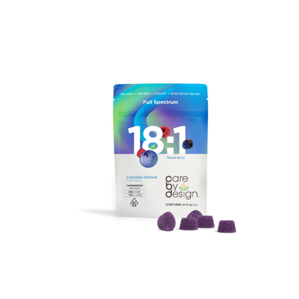 Care By Design | 18:1 CBD Mixed Berry Gummies 2mg THC 20ct