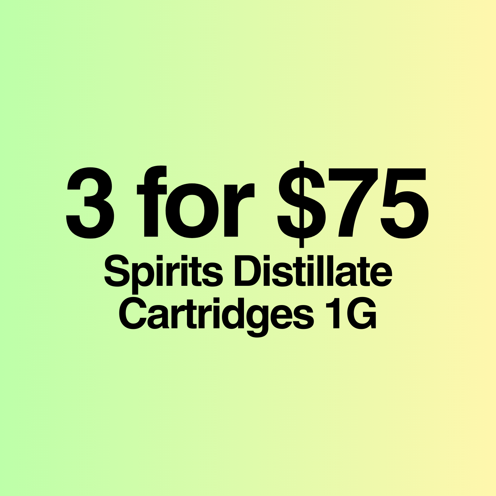 3 for $75 Grow West Spirits Cartridges special